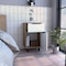 Tuhome Kaia Z Nightstand, One Drawer, One Cabinet, Four Legs, Superior Top, Pine/White MMB7907 - alternate 3